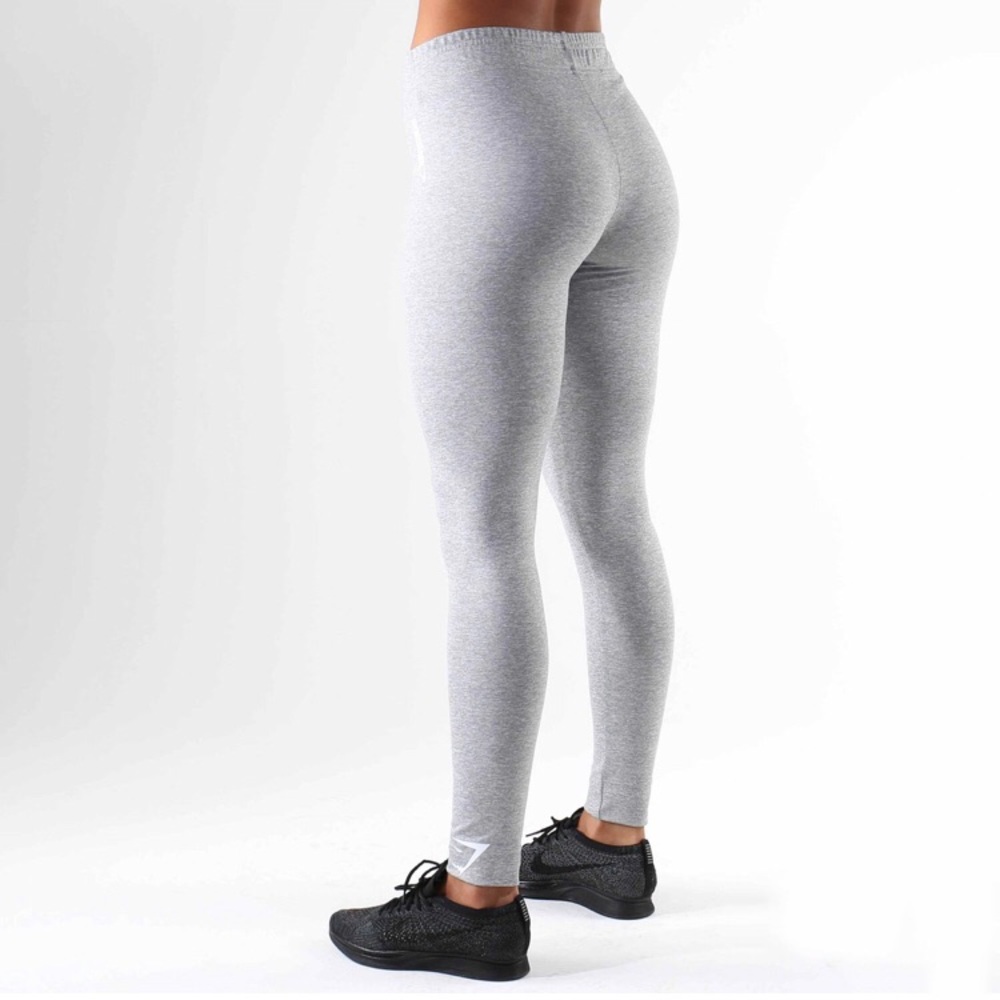 GYMSHARK Ark Jersey Leggings (M-light grey marl)
